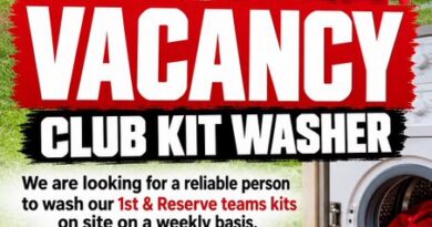 Vacancy – Club kit washer